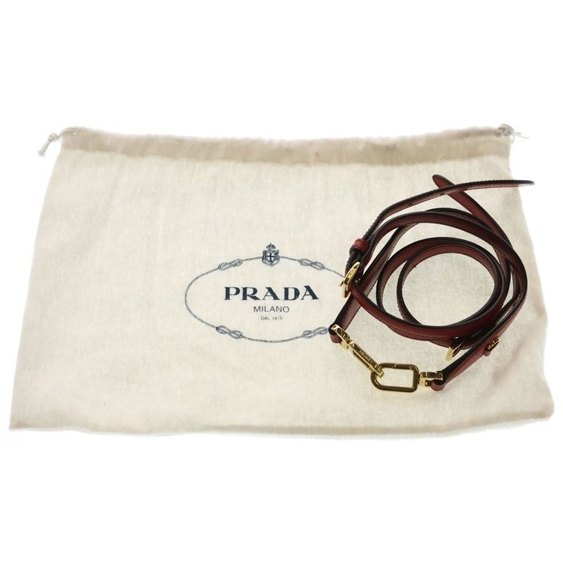 Prada Odette 2-Way Bag Red Leather