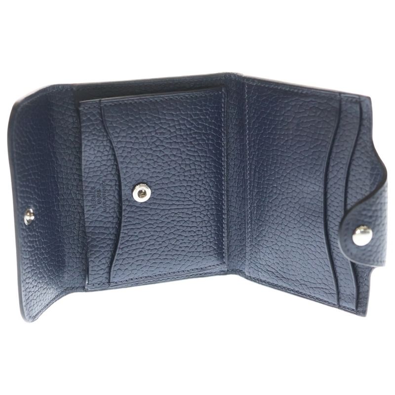 Hermes Iliad Compact Vachetrekking Bournuis Leather Card Case Business