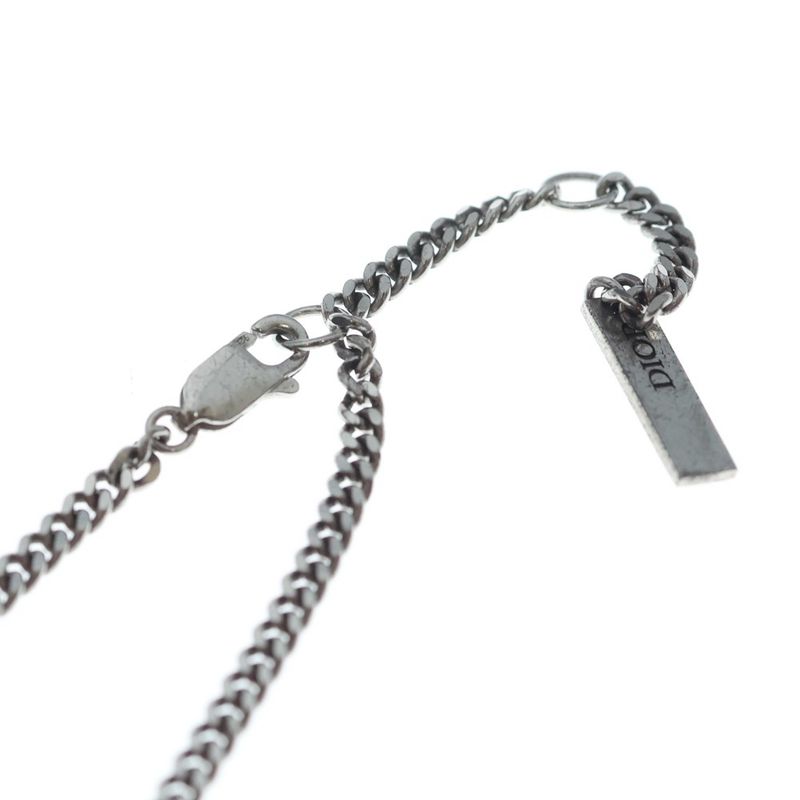 Dior CD Icon Necklace Pendant Chain Silver