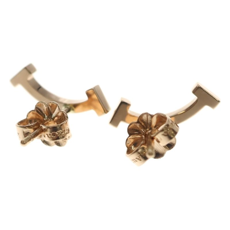 Tiffany & Co T Smile Gold Earrings 18K