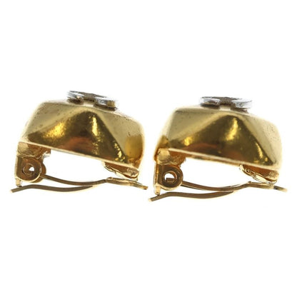 Chanel CC Logo Earrings Gold