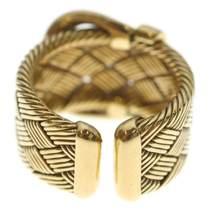 Hermes Diamond Buckle Ring Gold