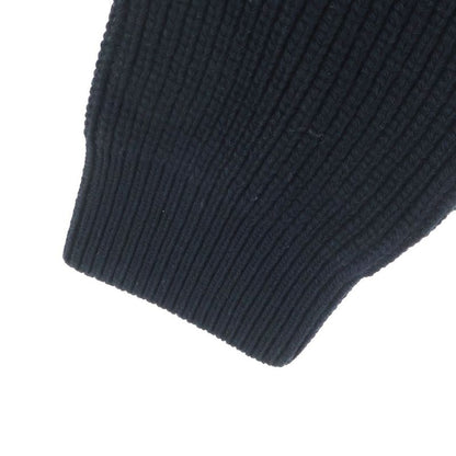 Celine Trucker Sweater Triomphe Half Zip Knit Ribbed Wool Black