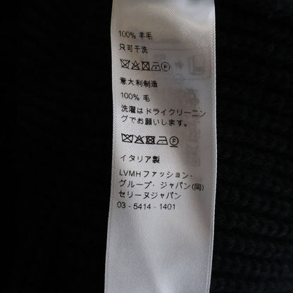 Celine Trucker Sweater Triomphe Half Zip Knit Ribbed Wool Black