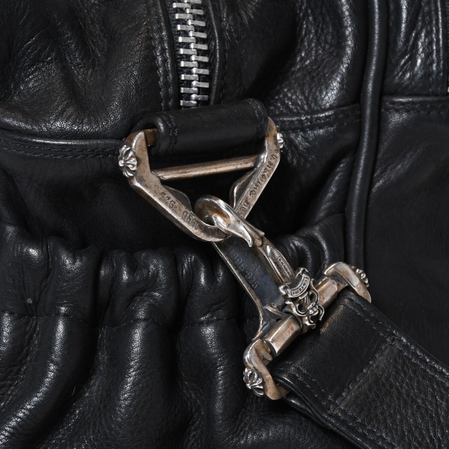 Chrome Hearts Diaper Bag Dagger Cross Ball Leather 925 Sterling Silver — view 8