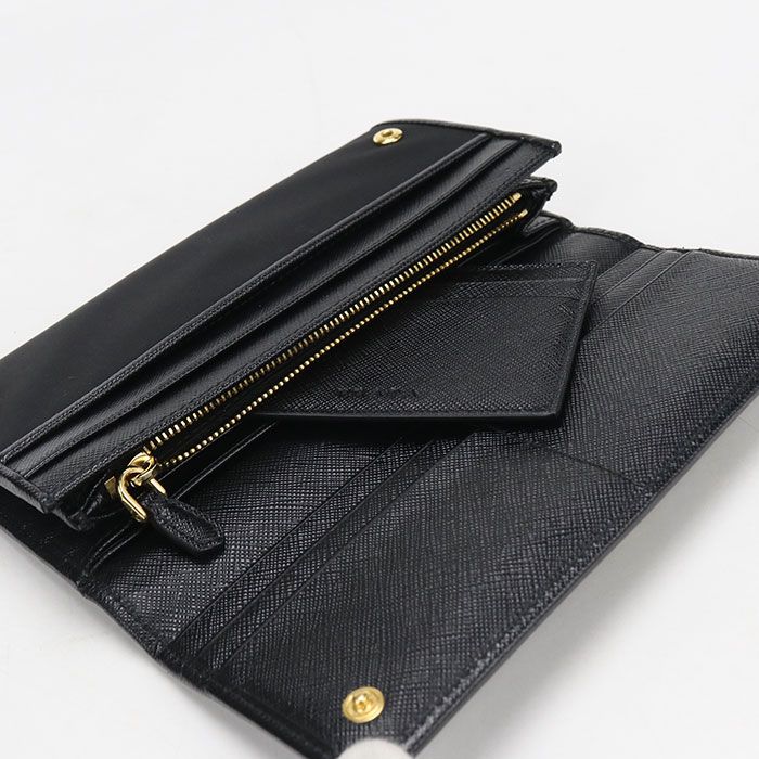 Prada Triangle Wallet Uz0 with Bifold Coin Purse