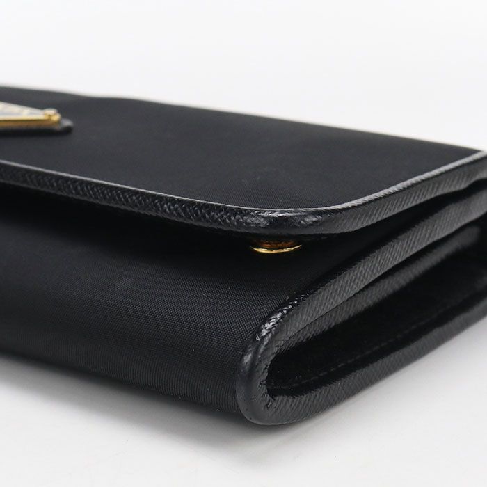 Prada Triangle Wallet Uz0 with Bifold Coin Purse
