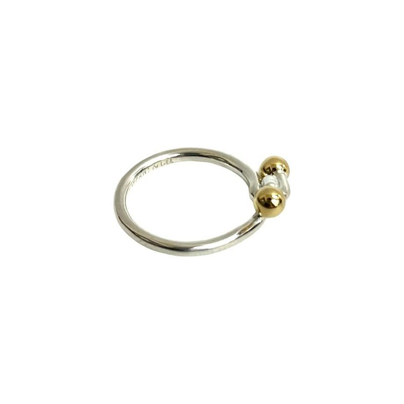 Tiffany & Co Hook Eye Love Knot Ring Yellow Gold Silver