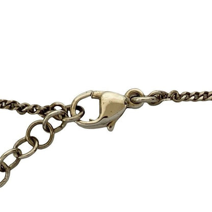 Chanel Box CC Logo Motif Plated Rhinestone Necklace
