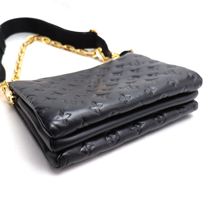 Louis Vuitton Monogram Embossed Cousin PM Shoulder Bag Black