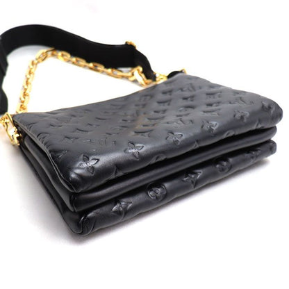 Louis Vuitton Monogram Embossed Cousin PM Shoulder Bag Black