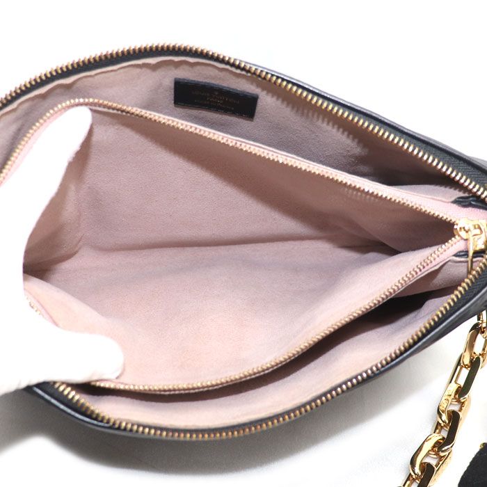 Louis Vuitton Monogram Embossed Cousin PM Shoulder Bag Black