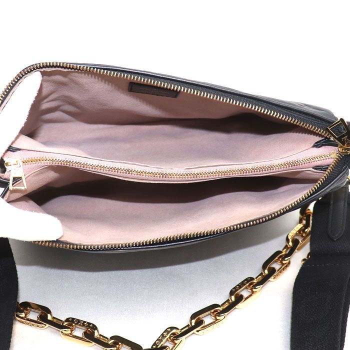Louis Vuitton Monogram Embossed Cousin PM Shoulder Bag Black