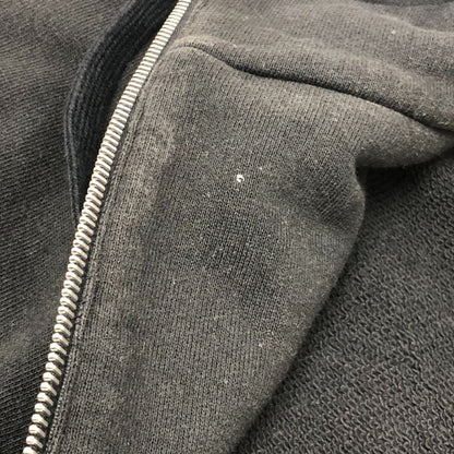 Gucci Hoodie Arm Logo Print Half Zip Cotton Black