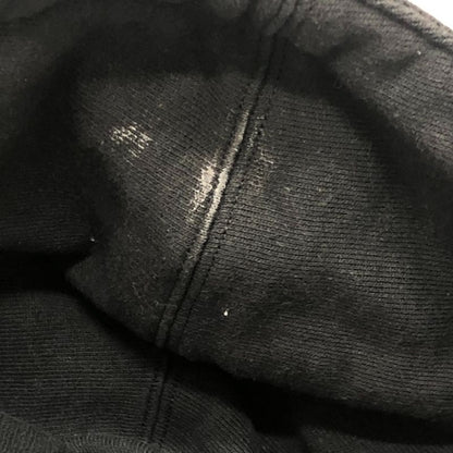 Gucci Hoodie Arm Logo Print Half Zip Cotton Black