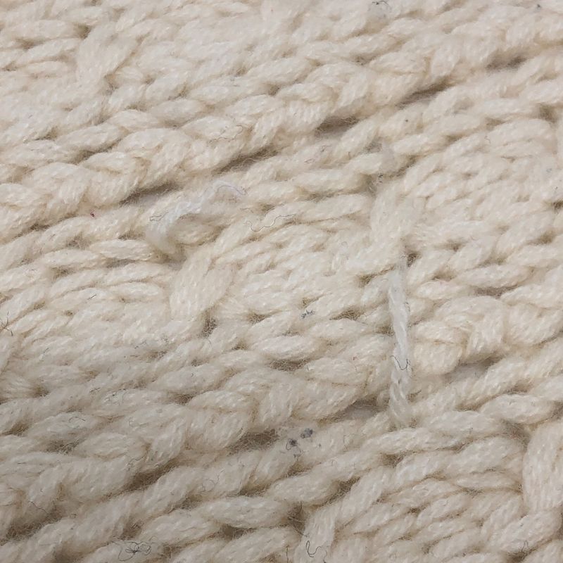Chanel Scarf Chain CC Logo Cashmere White