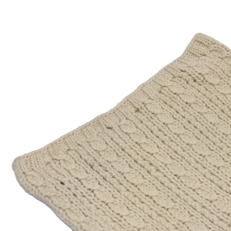 Chanel Scarf Chain CC Logo Cashmere White