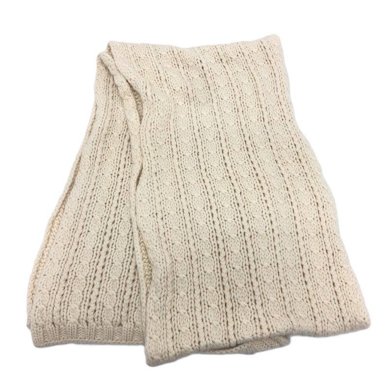 Chanel Scarf Chain CC Logo Cashmere White