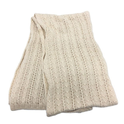 Chanel Scarf Chain CC Logo Cashmere White