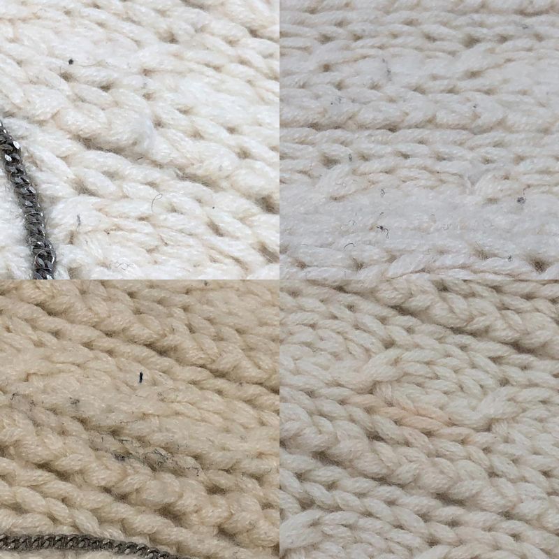 Chanel Scarf Chain CC Logo Cashmere White
