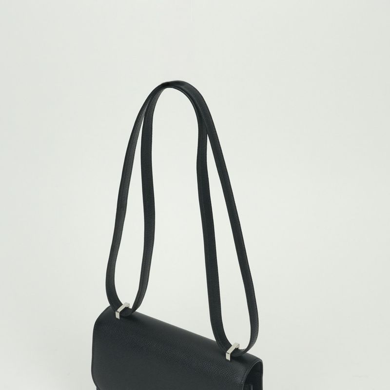 Hermes Constance 3 Mini 18 Shoulder Bag Epsom Noir Black