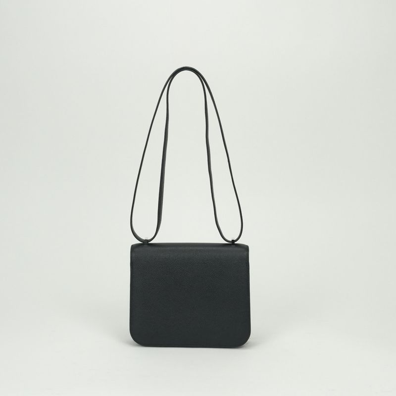 Hermes Constance 3 Mini 18 Shoulder Bag Epsom Noir Black