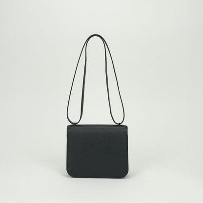 Hermes Constance 3 Mini 18 Shoulder Bag Epsom Noir Black