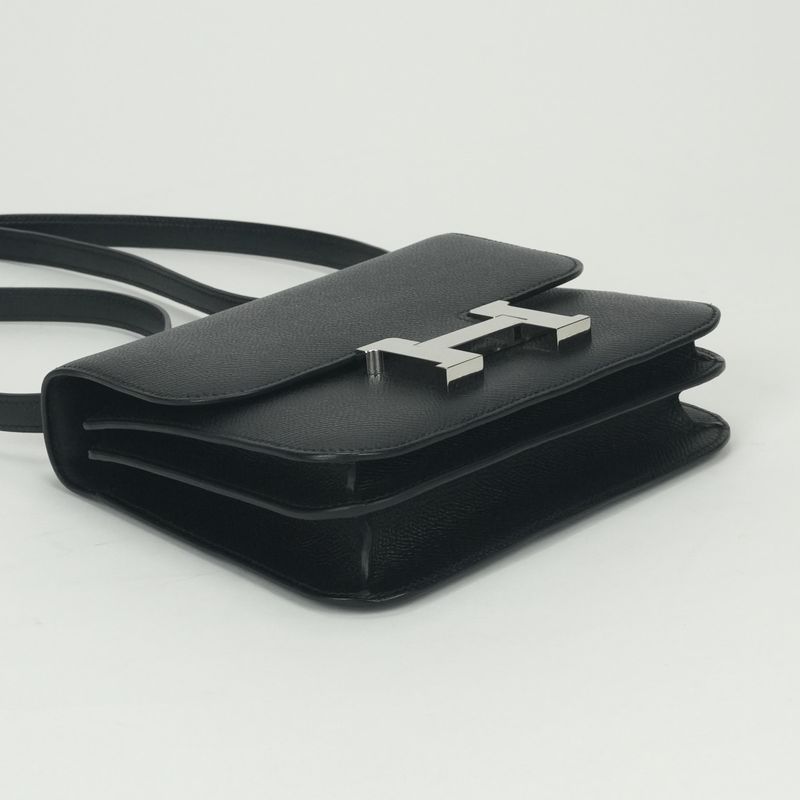 Hermes Constance 3 Mini 18 Shoulder Bag Epsom Noir Black