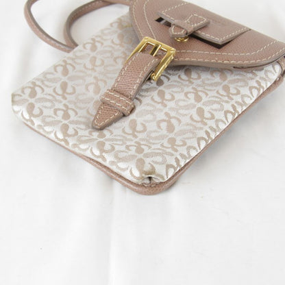 Loewe Usedloewe Repeat Anagram Mini Shoulder Bag Canvas Beige
