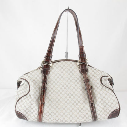 Celine Macadam Pattern Beige Handbag Canvas