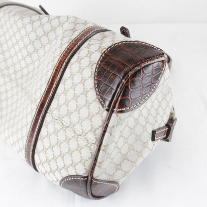 Celine Macadam Pattern Beige Handbag Canvas
