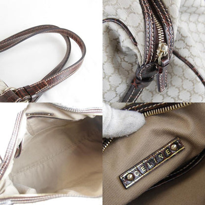 Celine Macadam Pattern Beige Handbag Canvas