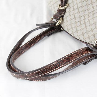 Celine Macadam Pattern Beige Handbag Canvas