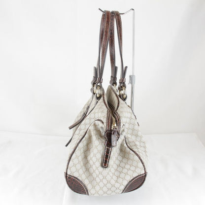 Celine Macadam Pattern Beige Handbag Canvas