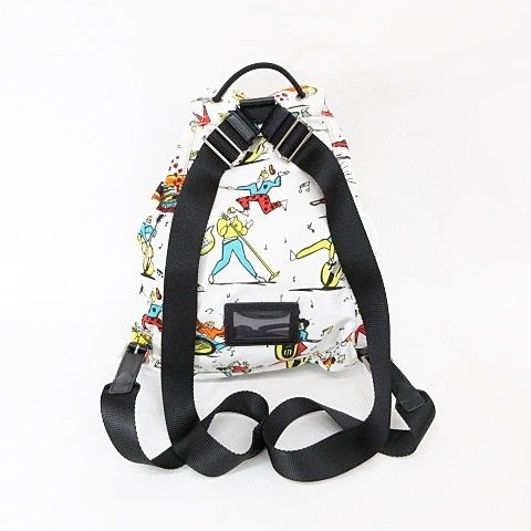 Prada Backpack All Over Pattern Nylon White