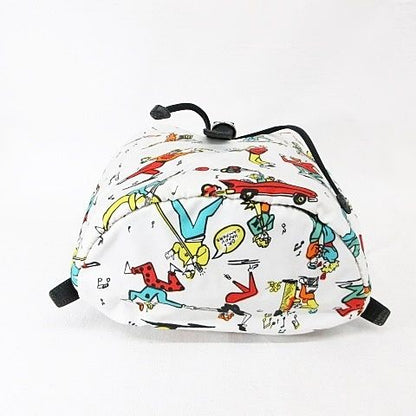 Prada Backpack All Over Pattern Nylon White