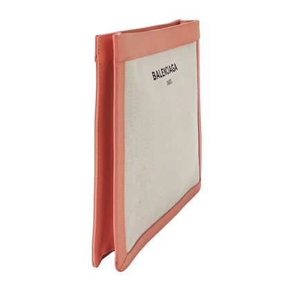 Balenciaga Clutch Canvas White Pink
