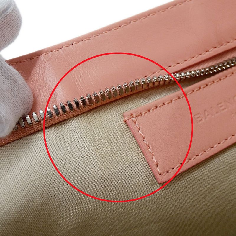 Balenciaga Clutch Canvas White Pink