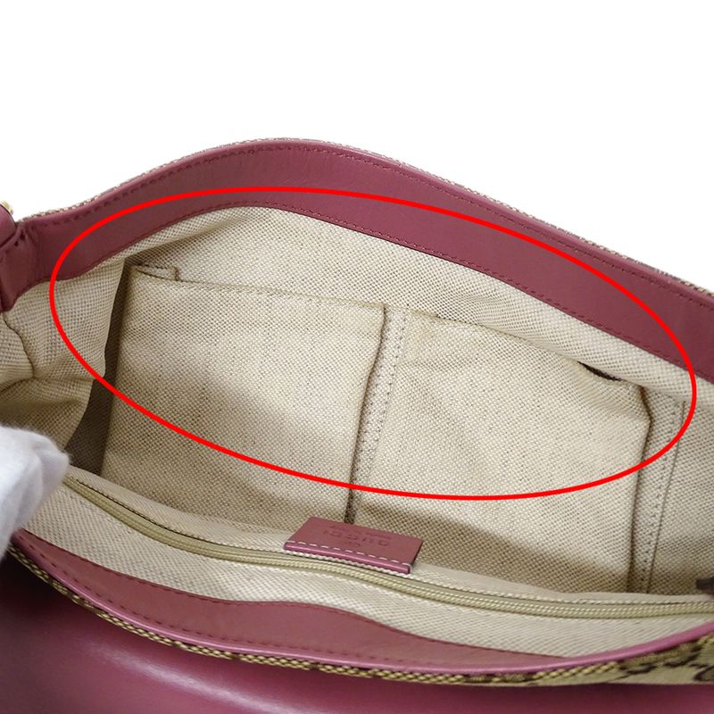 Gucci Shoulder Bag GG Canvas Pink Beige Brown