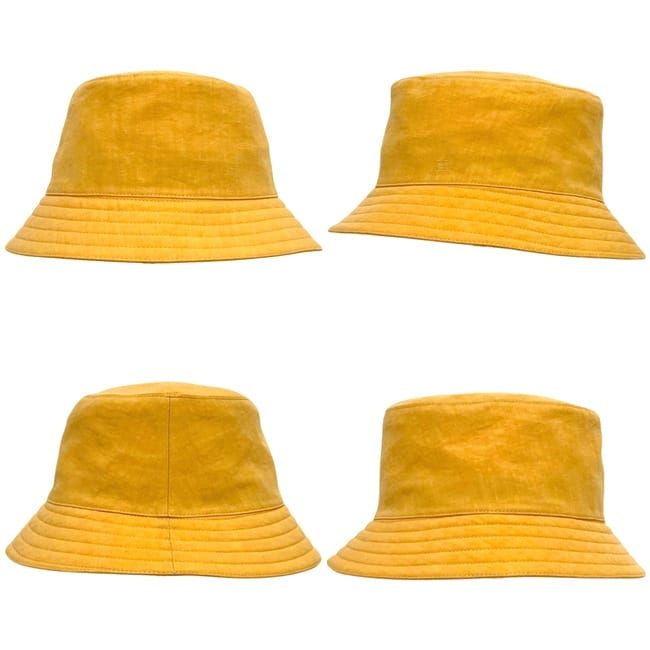 Hermes Bucket Hat Orange Yellow Cleaned