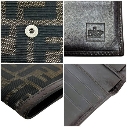 Fendi Trifold Wallet Khaki Brown Zucca