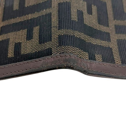Fendi Trifold Wallet Khaki Brown Zucca