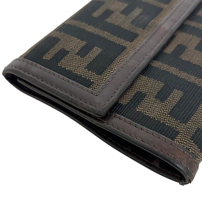 Fendi Trifold Wallet Khaki Brown Zucca