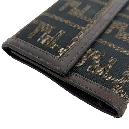 Fendi Trifold Wallet Khaki Brown Zucca