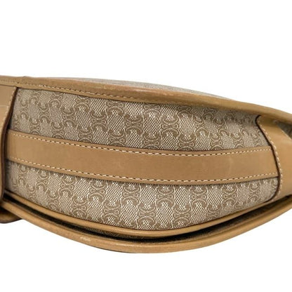 Celine Shoulder Bag Beige Macadam Leather