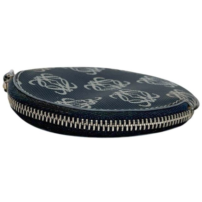 Loewe Coin Case Navy Anagram Purse Leather