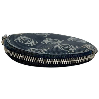 Loewe Coin Case Navy Anagram Purse Leather