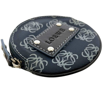 Loewe Coin Case Navy Anagram Purse Leather