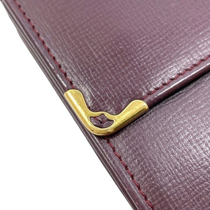 Cartier Trifold Wallet Clasp Gold Mast Bordeaux