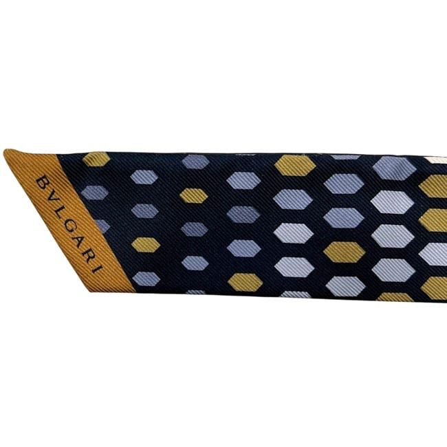 Bvlgari Ribbon Scarf Black Beige Serpenti